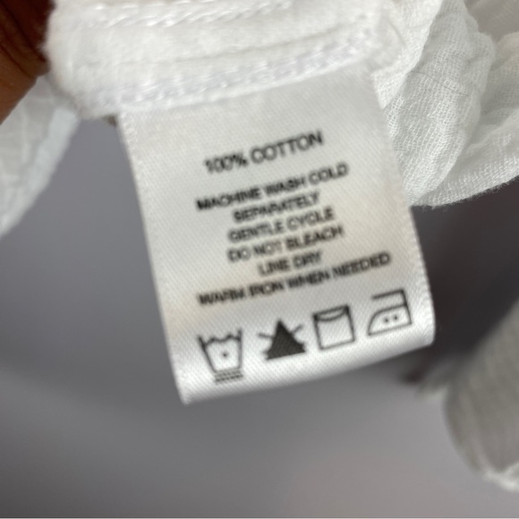 Foxcroft Waffle Knit V Neck White Blouse Medium - Picture 7 of 8